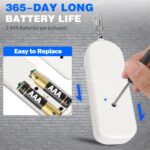 Geevon 2 Pack Personal Safety Alarms, 130DB Safe Sound Self Defense Alarm Siren with Strobe Light, Emergency Security Alert Devices for Women, Men, Elderly, Children (White - 2 Pack)