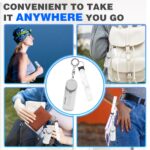 Geevon 2 Pack Personal Safety Alarms, 130DB Safe Sound Self Defense Alarm Siren with Strobe Light, Emergency Security Alert Devices for Women, Men, Elderly, Children (White - 2 Pack)