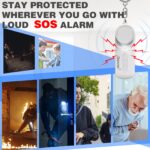 Geevon 2 Pack Personal Safety Alarms, 130DB Safe Sound Self Defense Alarm Siren with Strobe Light, Emergency Security Alert Devices for Women, Men, Elderly, Children (White - 2 Pack)